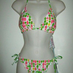 Vintage Rare 2-Piece Halter Bikini Swimsuit Set